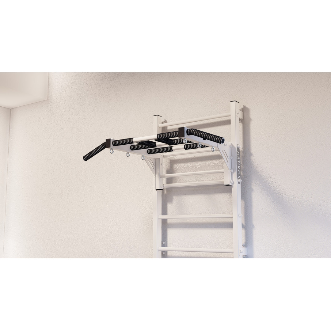 Drabinka gimnastyczna z poziomym drążkiem ARTikOS wzmocniona bielą