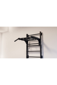 Drabinka gimnastyczna z poziomym drążkiem ARTikOS wzmocniona na czarno