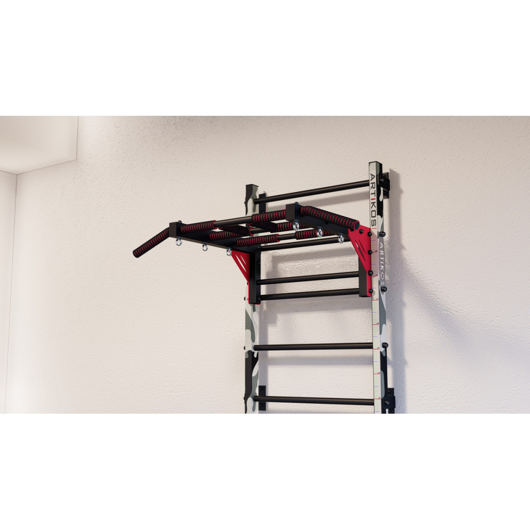 Drabinka gimnastyczna z poziomym drążkiem ARTikOS wzmocniona nadrukiem 