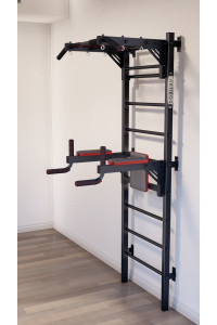 Drabinka gimnastyczna ze szprosami poziomymi i szprosami ARTITKOS wzmocniona na czarno