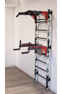 Drabinka gimnastyczna z poziomym drążkiem i kratami ARTKOS wzmocniona nadrukiem 