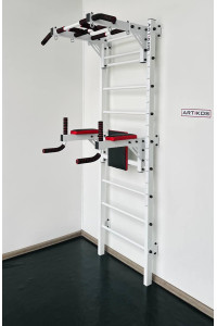 Drabinka gimnastyczna ze szprosami poziomymi i szprosami ARTikOS wzmocniona bielą