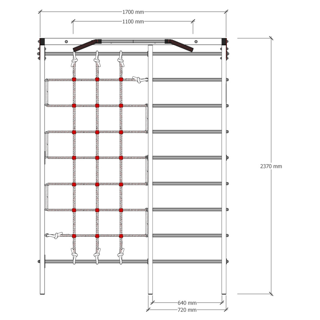 Drabinka gimnastyczna z uchwytem ARTKOS