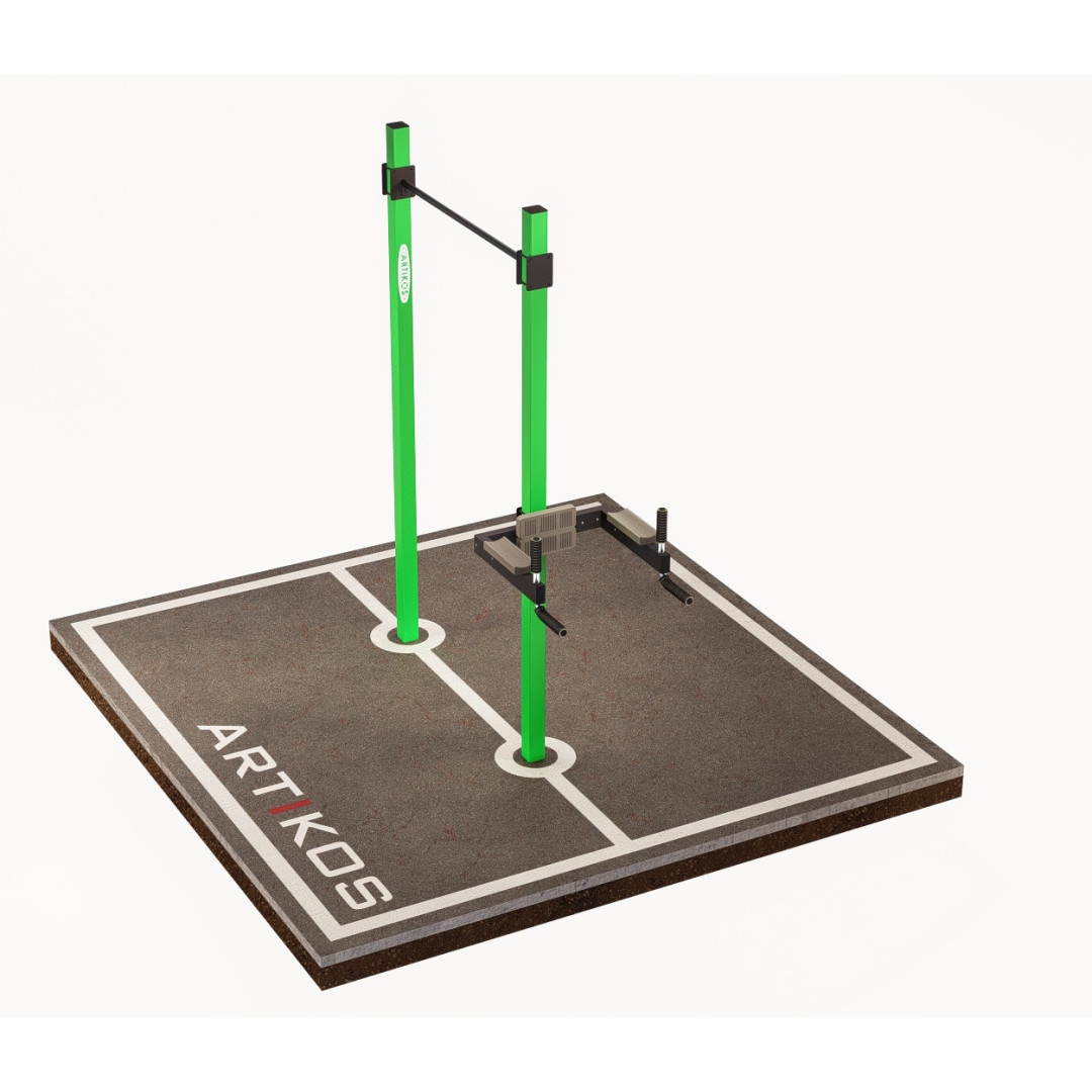 Poręcz pozioma zewnętrzna z drążkami ARTIKOS S-5