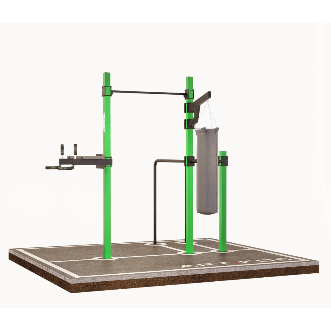 Poręcz pozioma zewnętrzna z drążkami ARTIKOS S-6