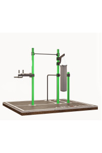Poręcz pozioma zewnętrzna z drążkami ARTIKOS S-6