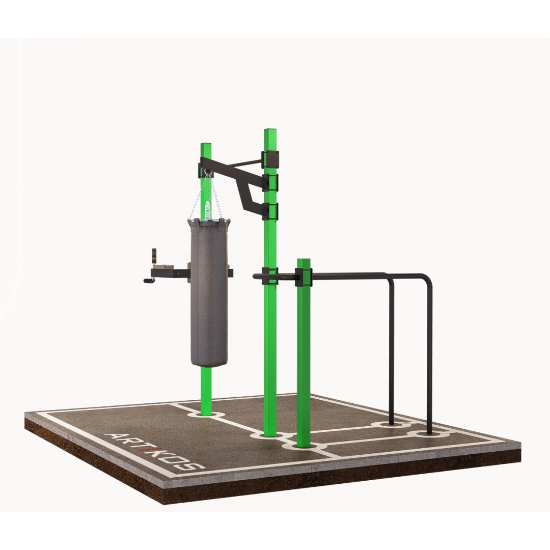Poręcz pozioma zewnętrzna z drążkami ARTIKOS S-6