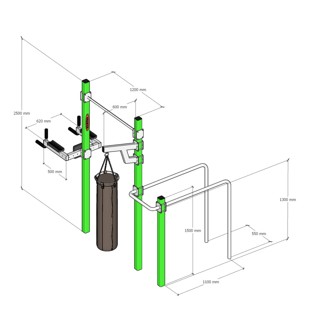 Podwójny bar zewnętrzny ARTKOS S-7
