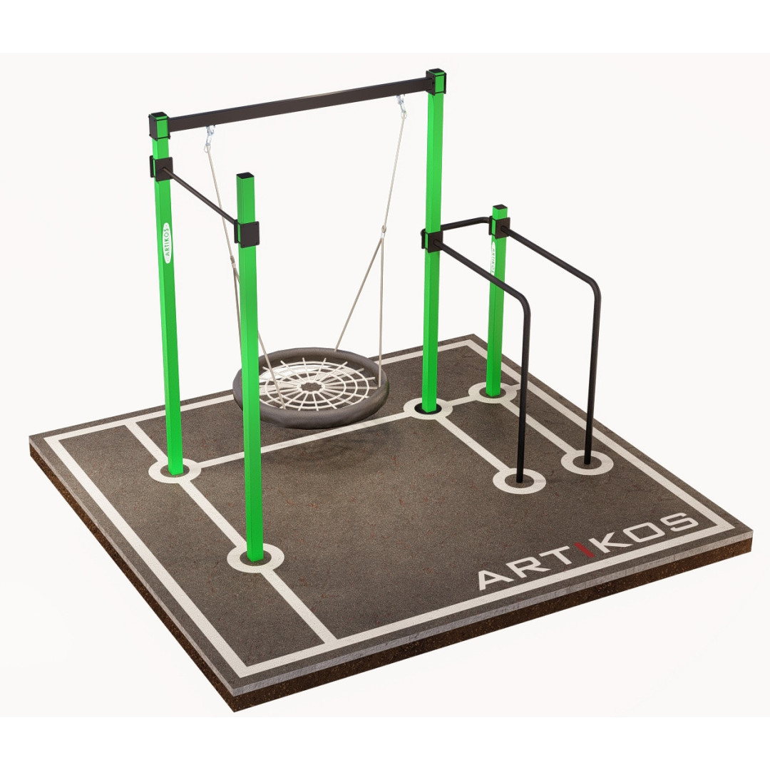 Drążek poziomy zewnętrzny z drążkami i huśtawką ARTITKOS K-2