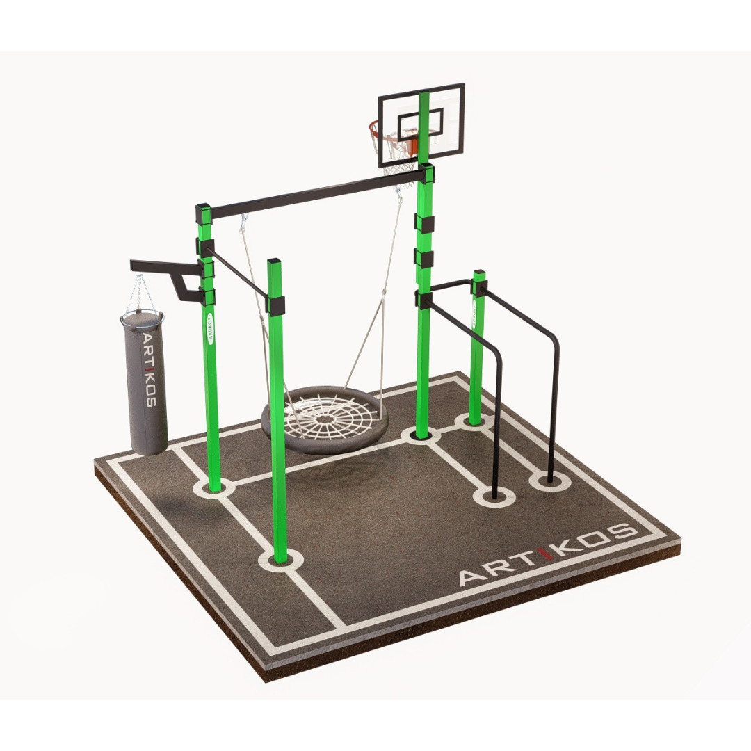 Drążek poziomy zewnętrzny z drążkami i huśtawką ARTITKOS K-2