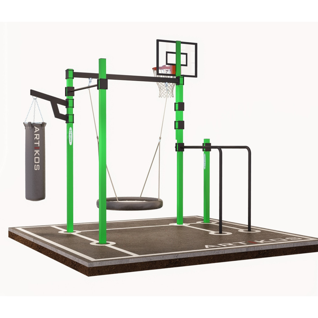 Drążek poziomy zewnętrzny z drążkami i huśtawką ARTITKOS K-2