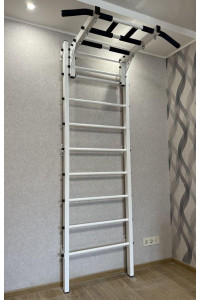 Drabinka gimnastyczna z poziomym drążkiem ARTikOS wzmocniona bielą