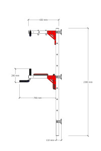 Szwedzka ściana jest biało-czarna, zestaw dla dzieci