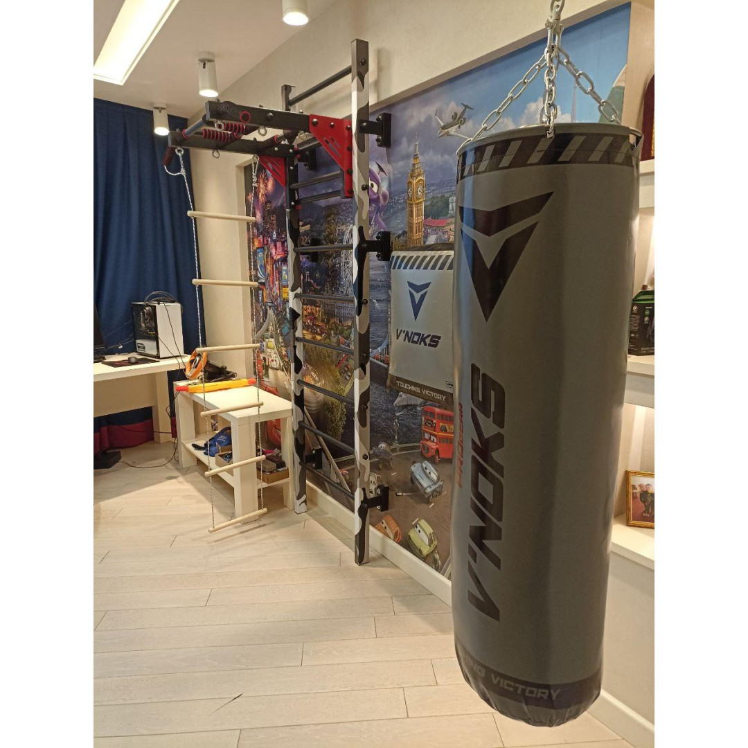 Szwedzki mur wojskowy z poziomym drążkiem, kratami, blokiem gumek, zestawem dla dzieci