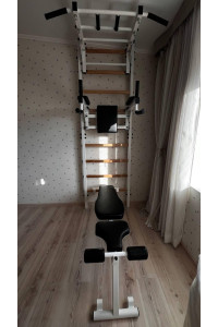 Drabinka gimnastyczna z poziomym drążkiem to czarny Artikos PREMIUM