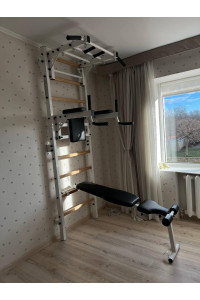 Drabinka gimnastyczna z poziomym drążkiem to czarny Artikos PREMIUM