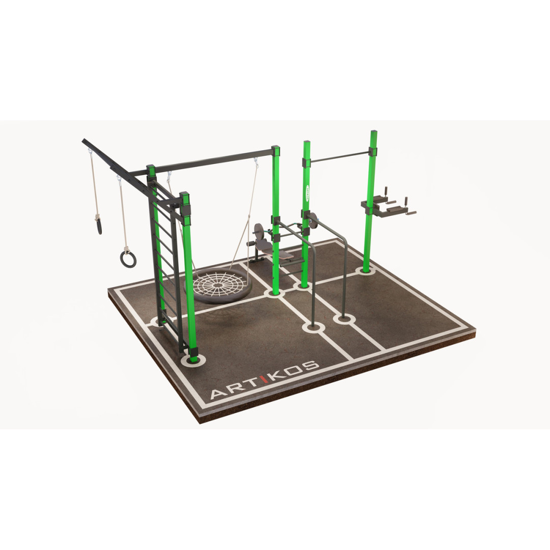 Poziomy drążek zewnętrzny z drążkami i huśtawką ARTIKOS K-5