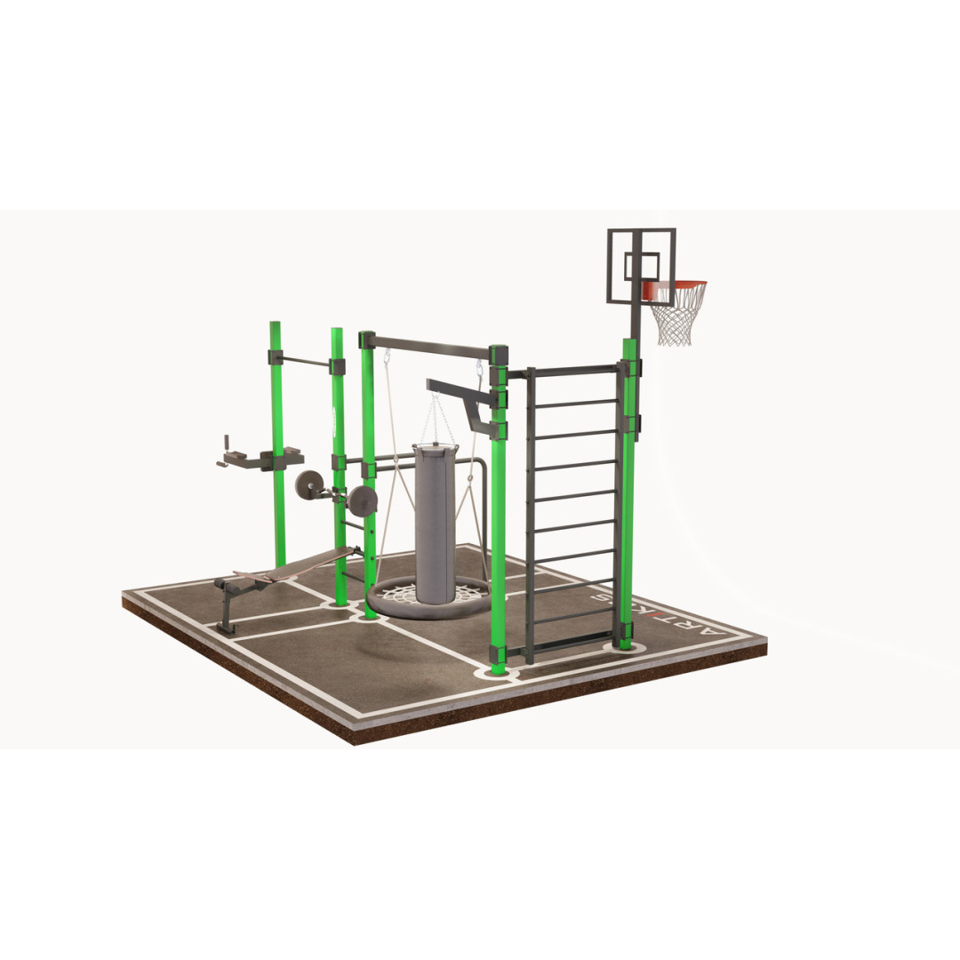 Poziomy drążek zewnętrzny z drążkami i huśtawką ARTIKOS K-6