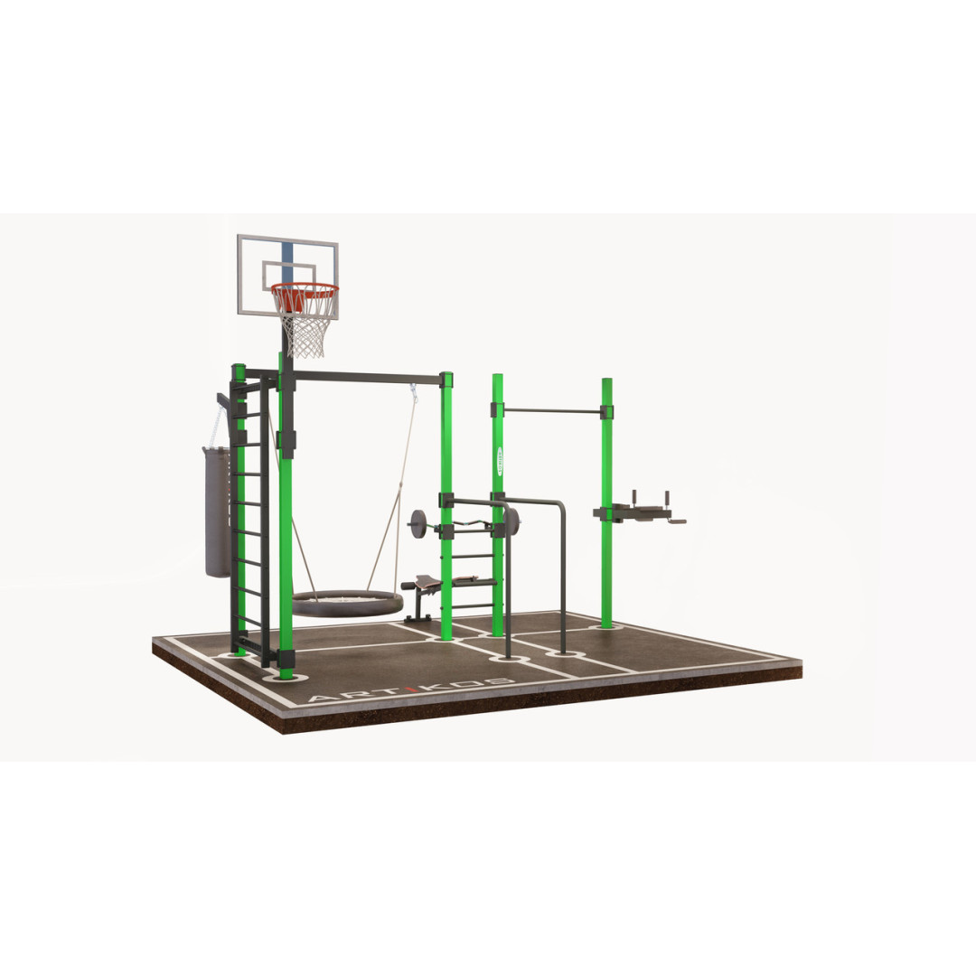 Poziomy drążek zewnętrzny z drążkami i huśtawką ARTIKOS K-6