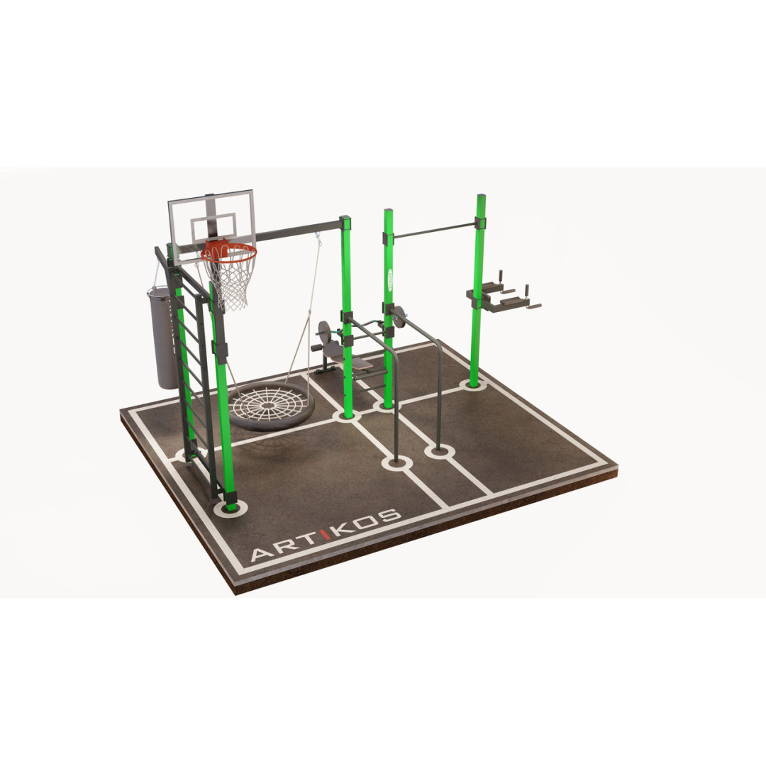 Poziomy drążek zewnętrzny z drążkami i huśtawką ARTIKOS K-6